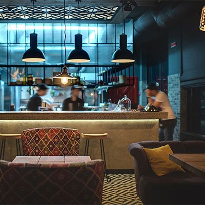 Group of people at bar