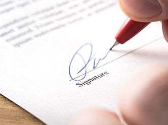 Signature on document